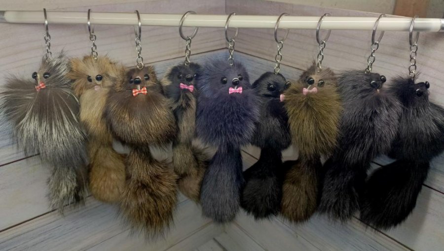 Брелок мех средний